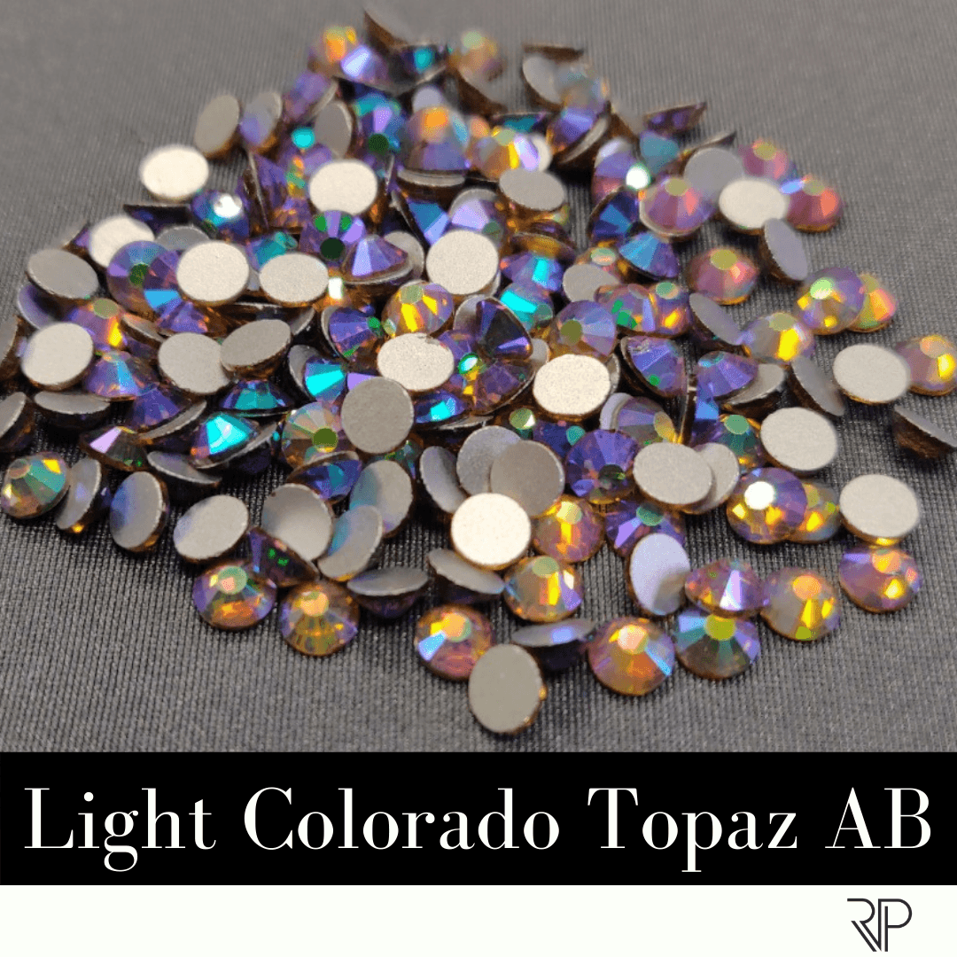 YANRUO 2058HF Light Colorado Topaz AB Flat Back Strass Hotfix Rhinestones  Crystal Heat Iron Crystal Stones - AliExpress