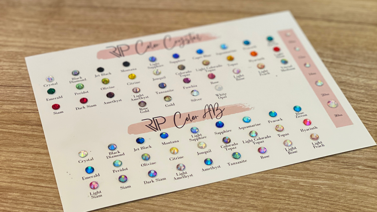 Rhinestone Color Chart – The Rhinestone Place