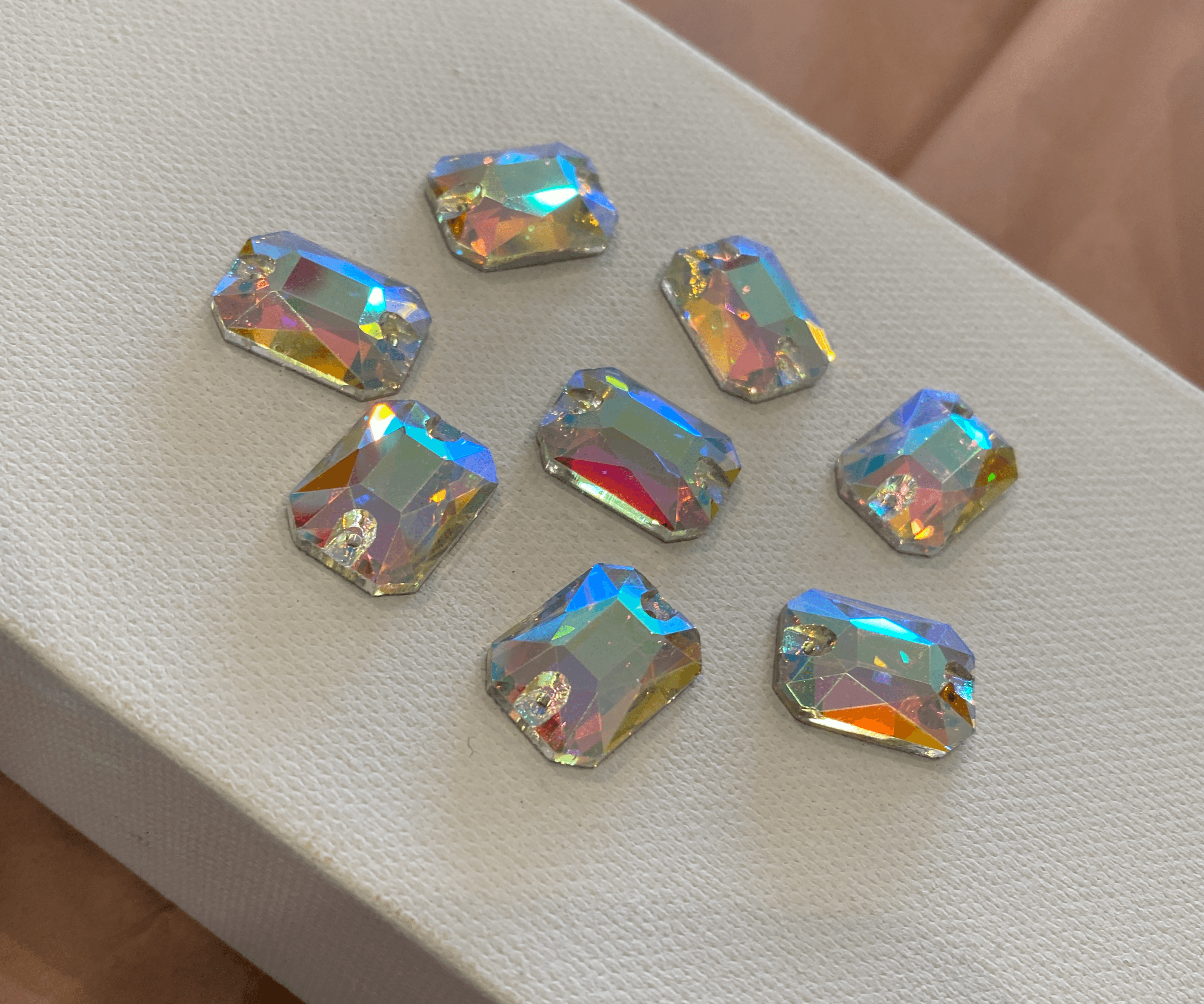 Emerald Cut Rectangle Sew-On Rhinestones - The Rhinestone Place