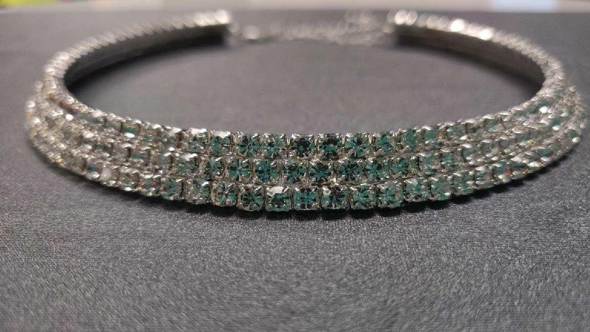 Performance Choker Necklace - 3 Row - The Rhinestone Place