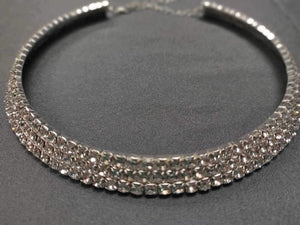 Performance Choker Necklace - 3 Row - The Rhinestone Place