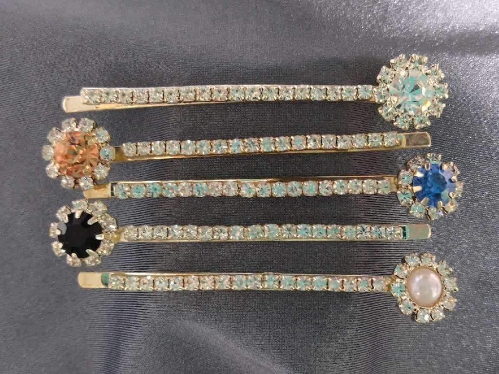 Flower Rhinestone Bobby Pin - The Rhinestone Place