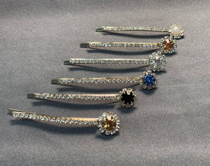 Flower Rhinestone Bobby Pin - The Rhinestone Place