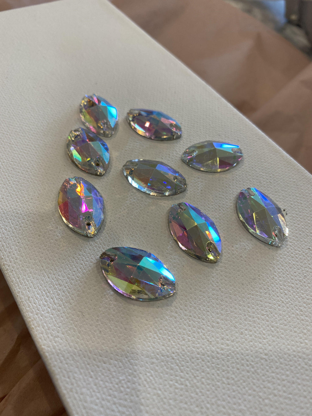 Nanette-Leaf Sew On Rhinestones (13mm x 22mm) - The Rhinestone Place