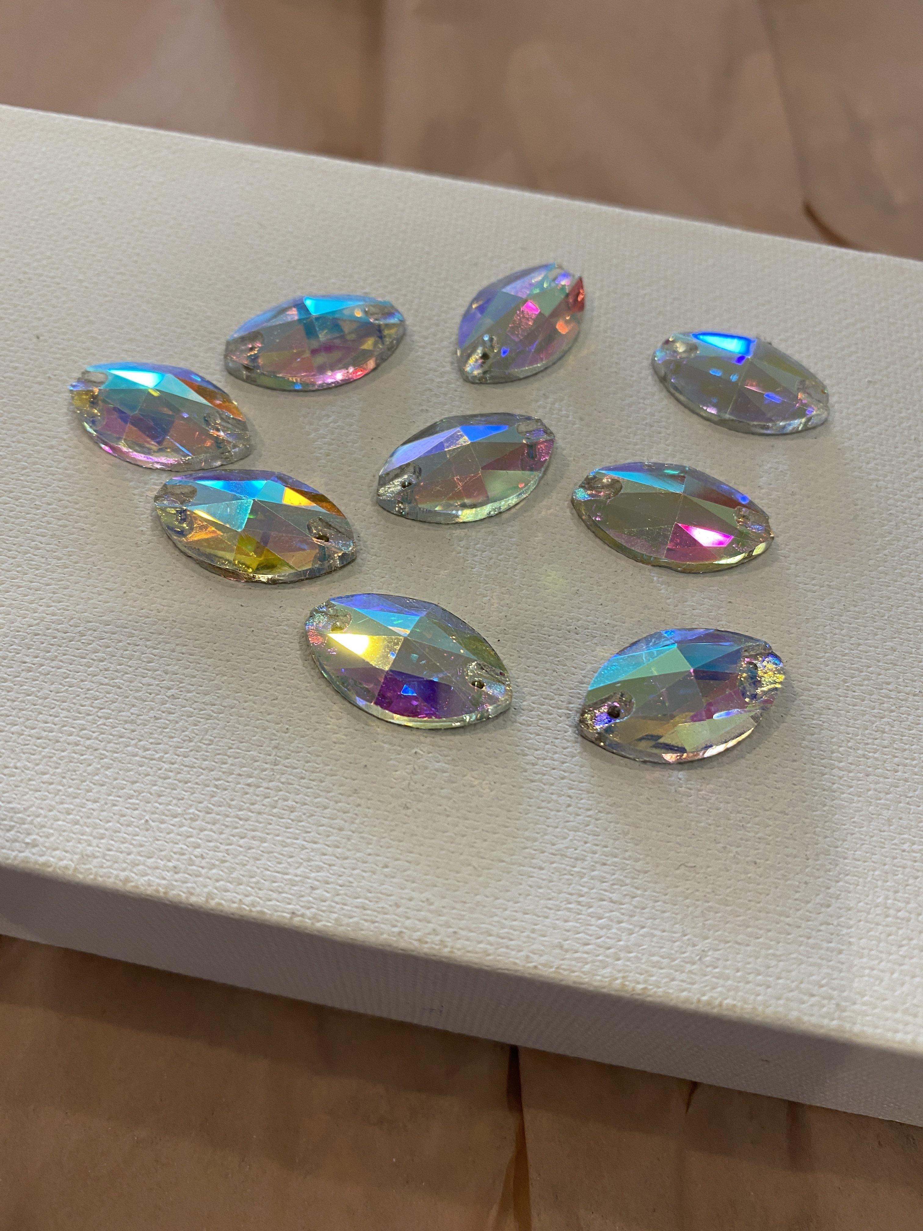 Nanette-Leaf Sew On Rhinestones (13mm x 22mm) - The Rhinestone Place