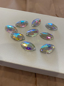 Nanette-Leaf Sew On Rhinestones (13mm x 22mm) - The Rhinestone Place